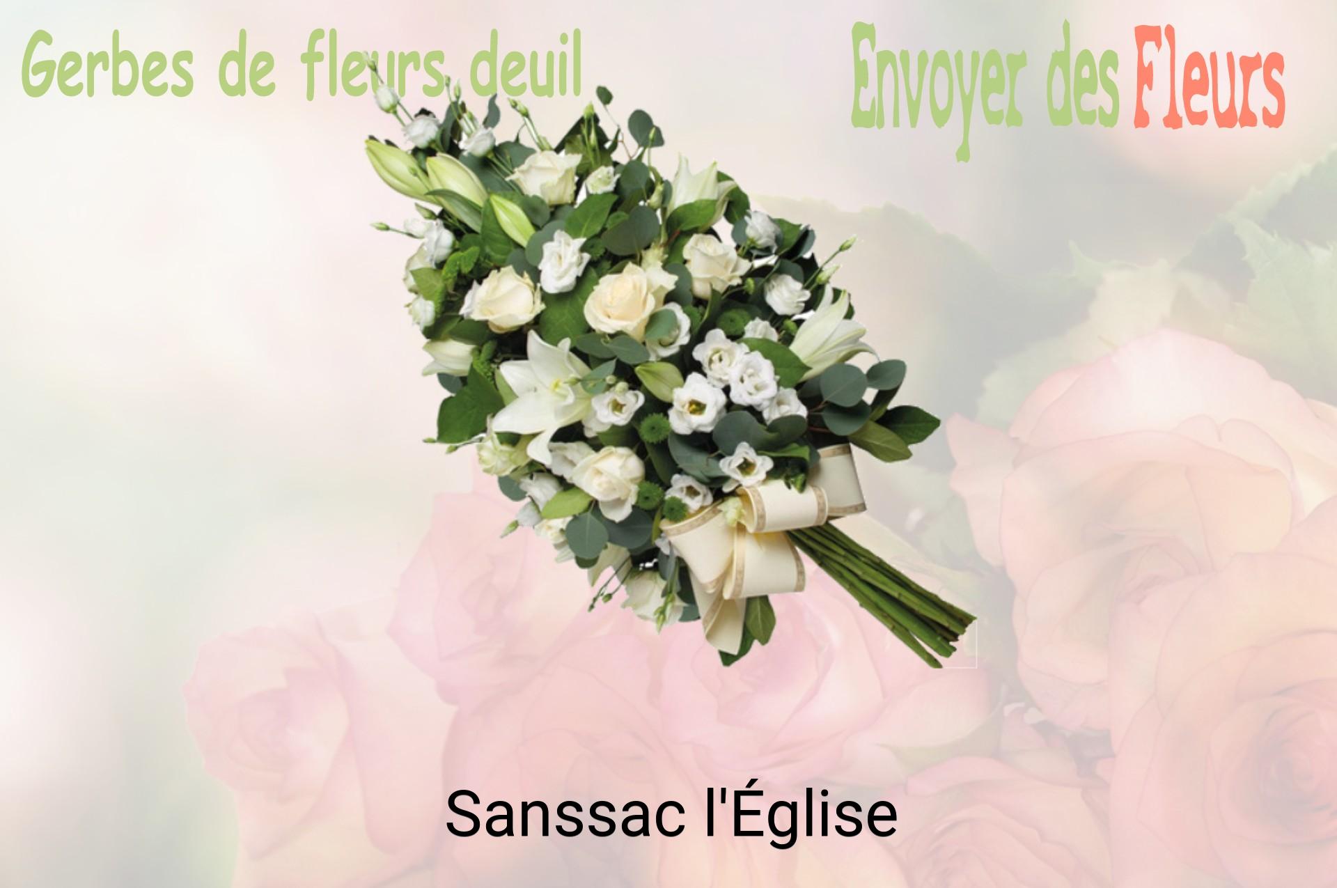 Gerbe de fleurs de deuil livrée à Sanssac-l'Église